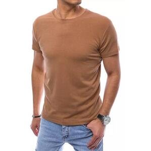Dstreet Pánské jednobarevné velbloudí tričko RX4895 M, Velbloud