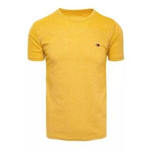 Dstreet Žluté pánské tričko RX4953 XXL, Žlutá