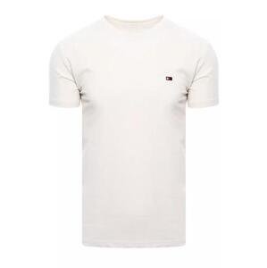 Dstreet Pánské ecru tričko RX4961 XL, Bílá,