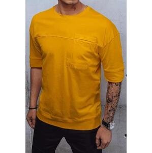 Dstreet Pánské žluté tričko RX4633z L, Žlutá