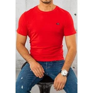 Dstreet Pánské obyčejné červené tričko RX4559 M
