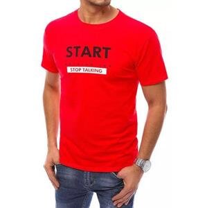 Dstreet Červené pánské tričko RX4736 L