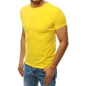 Dstreet Žluté pánské obyčejné tričko RX4194 XL, Žlutá