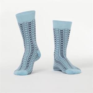 FASARDI Pánské modré ponožky se vzory 40/45, Modrá