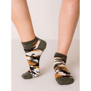 Fashionhunters Khaki ponožky s vojenským vzorem. Velikost: 36-40