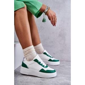 Kesi Dámské nízké sportovní boty na platformě bílé a zelené Kyllie 38, Bílá, ||, Odstíny