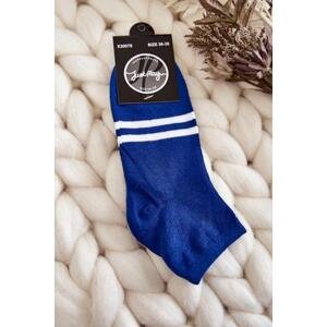 Kesi Dámské bavlněné kotníkové ponožky Modre 39-41, Odstíny, tmavě, modré