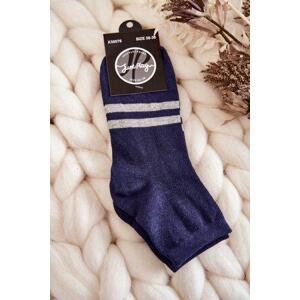 Kesi Dámské bavlněné kotníkové ponožky námořnická modrá 36-38, Odstíny, tmavě, modré