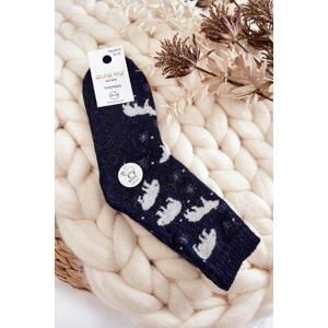 Kesi Dámské Vlněné Ponožky V Polar Bear námořnická modrá 35-38, Odstíny, tmavě, modré