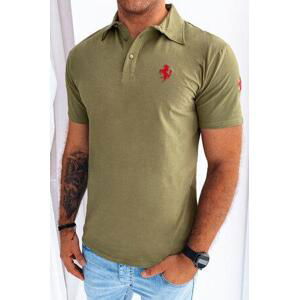 Dstreet PX0590 XXL khaki pánské polo triko