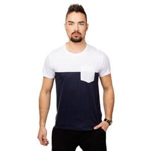 Glano Pánské triko s kapsou - tmavě modré Velikost: XXL, Modrá