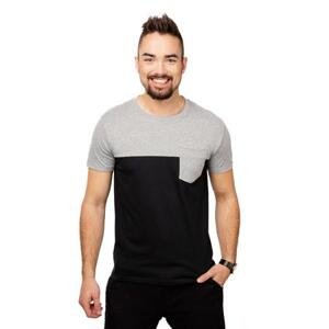 Glano Pánské triko s kapsou - černé Velikost: XL, Černá