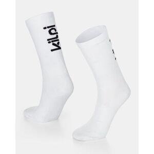 Kilpi Unisex cyklistické ponožky CYCLER-U Bílá Velikost: 39, WHT