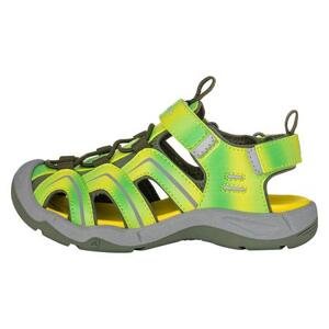 ALPINE PRO Dětské sandály s reflexními prvky ANGUSO neon green 28, Zelená