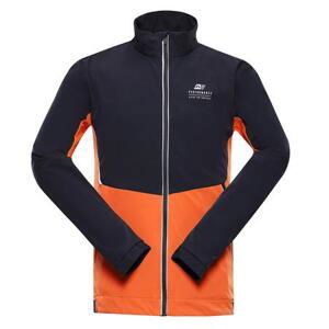 Alpine Pro bunda pánská TYCH softshellová oranžovo/modrá L