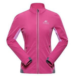 ALPINE PRO Dámská softshellová bunda TYCHA fuchsia red XL, Růžová