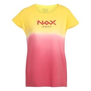 NAX triko dámské krátké KOHUJA žluto/růžové S, Růžová