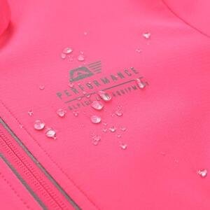 ALPINE PRO Dětská softshellová bunda s membránou MULTO neon knockout pink 128-134, 128/134