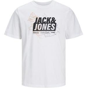 Jack&Jones Pánské triko JCOMAP Regular Fit 12252376 White L