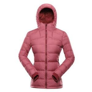 ALPINE PRO Dámská zimní péřová bunda s dwr ROGITA meavewood XS, Růžová