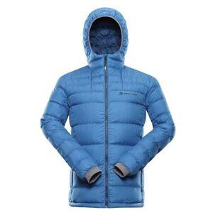 ALPINE PRO Pánská zimní péřová bunda s dwr ROGIT vallarta blue L, Modrá