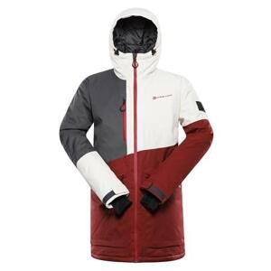 ALPINE PRO Pánská lyžařská bunda s membránou ptx UZER merlot XL, Červená
