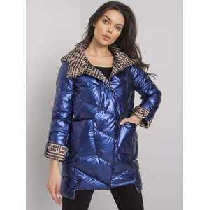 Fashionhunters Tmavě modrá zimní bunda s kapucí od Gerardine Velikost: XL