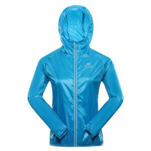 ALPINE PRO Dámská ultralehká bunda s impregnací BIKA neon atomic blue L, Modrá