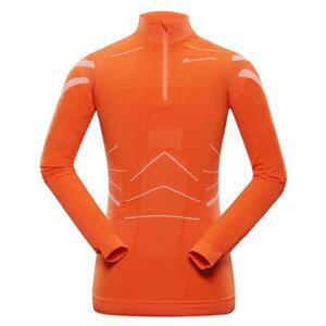 ALPINE PRO Pánské rychleschnoucí prádlo - triko LUBIN spicy orange XS-S, Oranžová, XS / S
