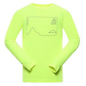 ALPINE PRO Pánské rychleschnoucí triko AMAD neon safety yellow varianta pb XXXL, Žlutá