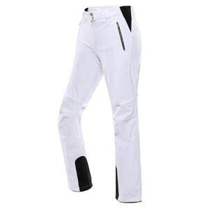 ALPINE PRO Dámské softshellové lyžařské kalhoty HADEMA white L, Bílá