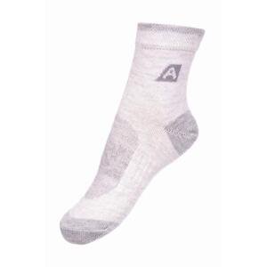 ALPINE PRO Dětské ponožky coolmax 3RAPID 2 white M, Bílá