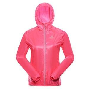 ALPINE PRO Dámská ultralehká bunda s impregnací BIKA neon knockout pink XS, Růžová