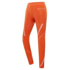ALPINE PRO Dámské funkční prádlo - kalhoty ELIBA spicy orange XL-XXL, Oranžová, XL / XXL