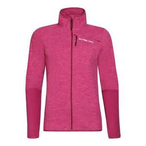 ALPINE PRO Dámská mikina ORFHANA fuchsia red M, Růžová