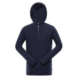 NAX Pánský svetr s kapucí POLIN mood indigo XXL, Modrá