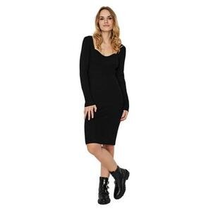 Vero Moda Dámské šaty VMWILLOW Slim Fit 10250951 Black S