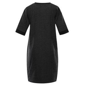 ALPINE PRO Dámské bavlněné šaty LIAWA black M, Černá