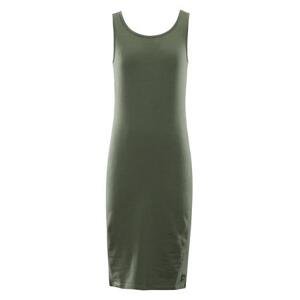NAX Dámské šaty BREWA olivine L, Zelená
