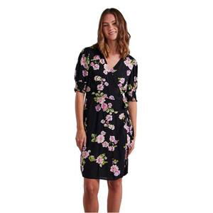 Pieces Dámské šaty PCTALA Regular Fit 17133694 Black Big Flower XXL