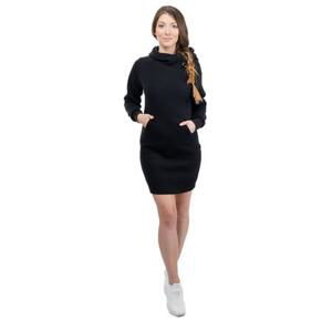 Glano Dámské mikinové šaty - černá Velikost: XL