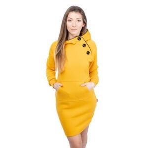 Glano Dámské mikinové šaty - žlutá Velikost: S