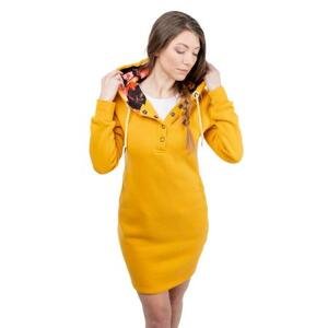 Glano Dámské mikinové šaty - žlutá Velikost: M