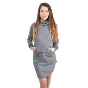 Glano Dámské mikinové šaty - tmavě šedá Velikost: XL