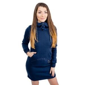 Glano Dámské mikinové šaty - modrá Velikost: XXL
