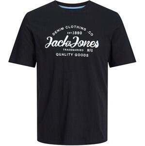 Jack&Jones Pánské triko JJFOREST Standard Fit 12247972 Black XL