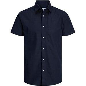 Jack&Jones Pánská košile JJJOE Slim Fit 12248201 Navy Blazer M