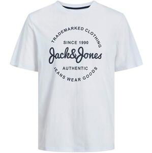 Jack&Jones Pánské triko JJFOREST Standard Fit 12247972 White XL