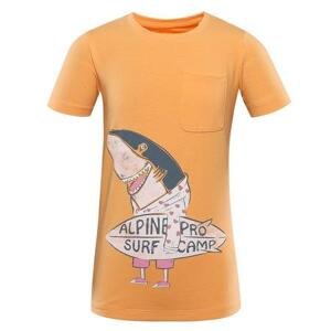 ALPINE PRO Dětské bavlněné triko SUNNO peach varianta pa 104-110