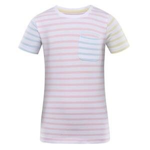 ALPINE PRO Dětské bavlněné triko BOATERO roseate spoonbill 140-146